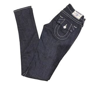 True Religion Y2K Vintage World Tour Skinny Low Rise Dark Wash Jeans Women's 25
